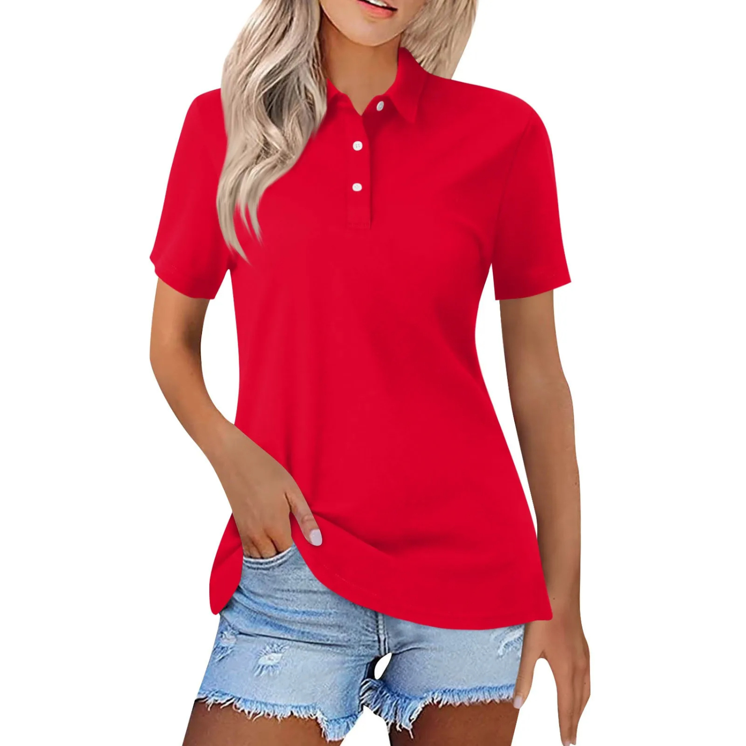 Damen Poloshirt in Schmaler Passform