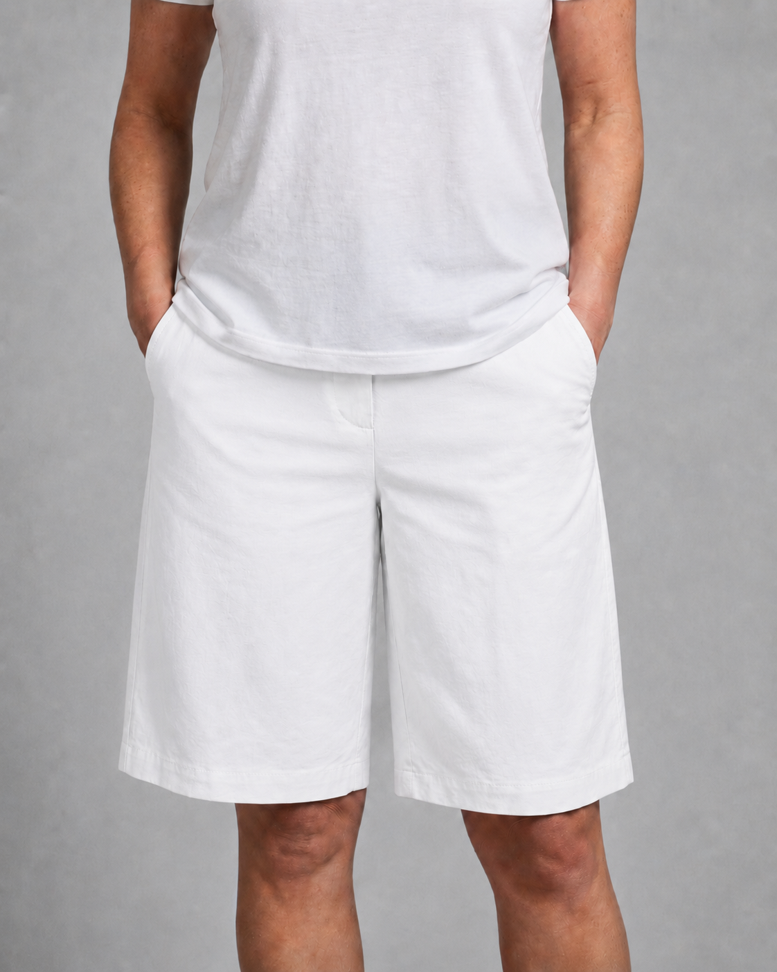 Bermudashorts mit weitem Bein