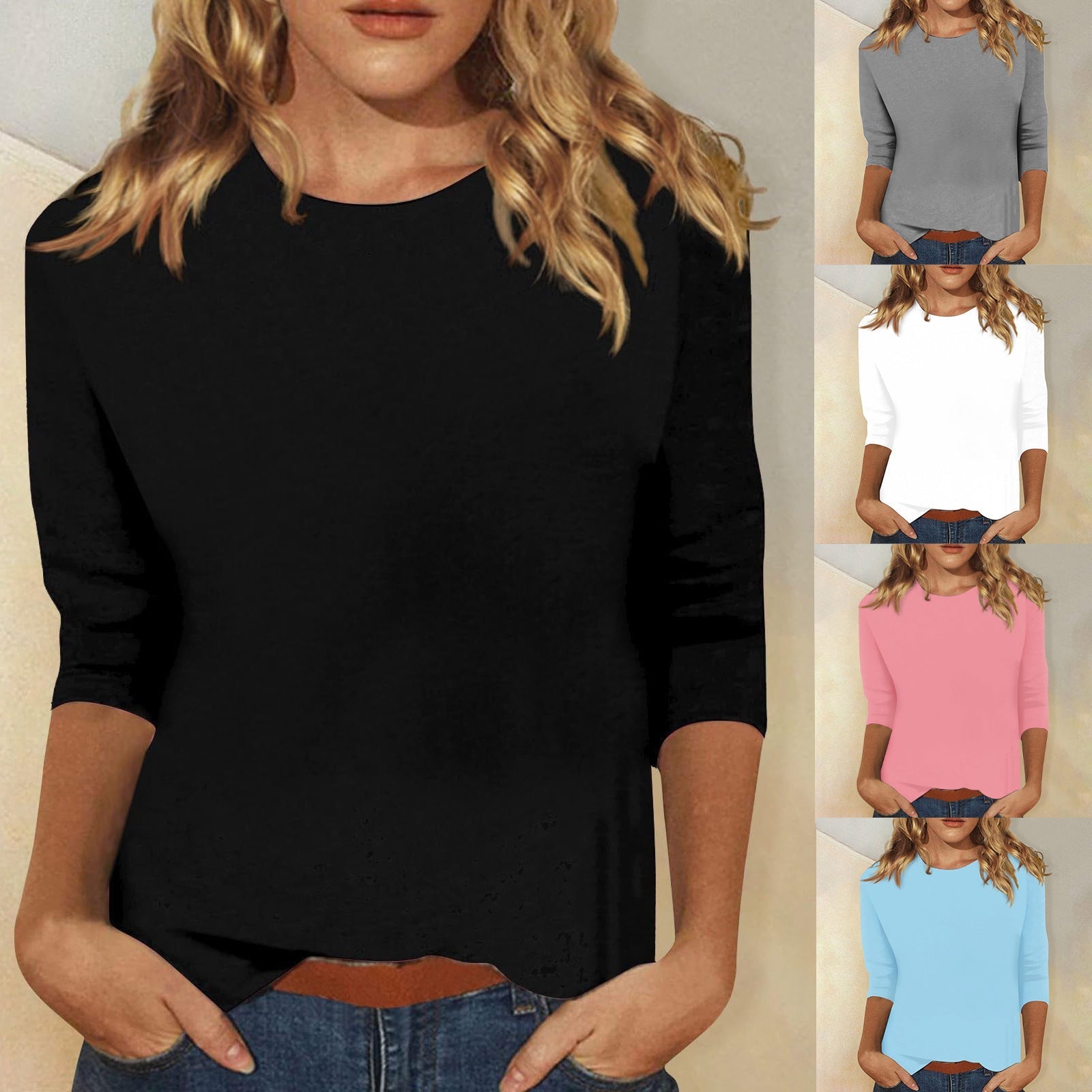 Damen-Shirt mit Dreiviertelärmeln