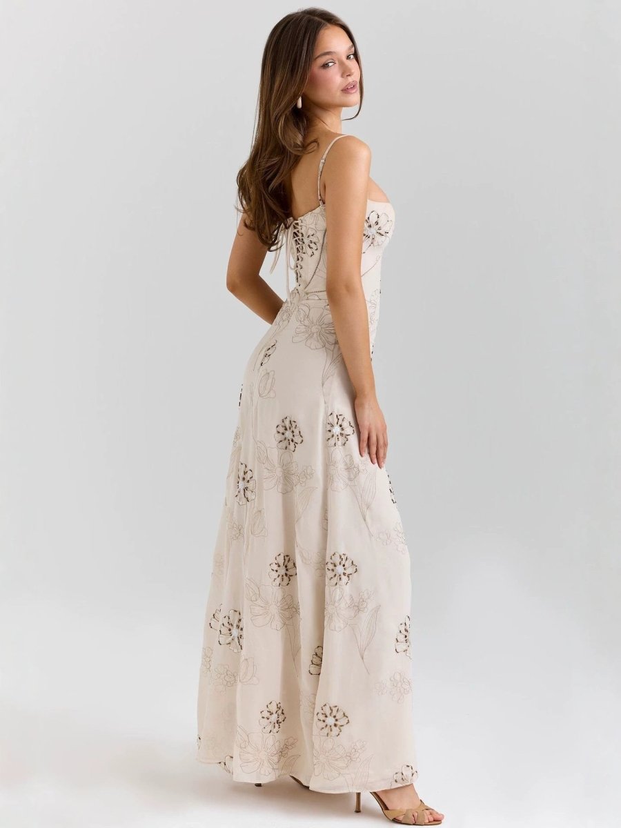 Ärmelloses Schnürkleid für Partys mit elegantem Trägerdesign