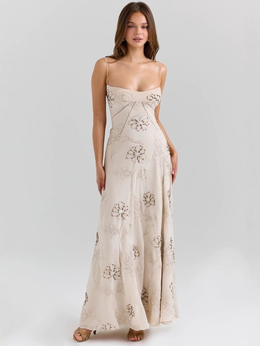 Ärmelloses Schnürkleid für Partys mit elegantem Trägerdesign