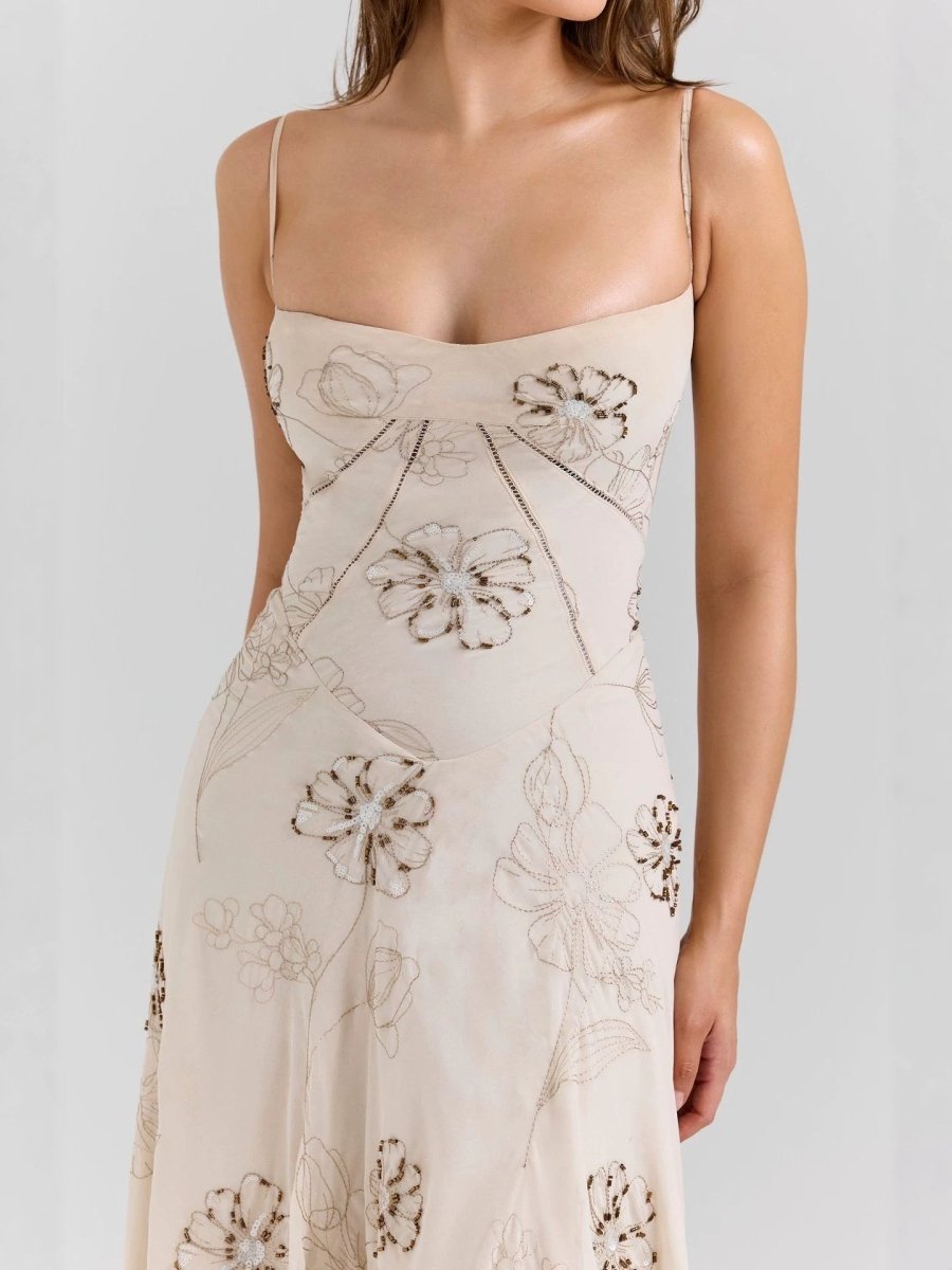 Ärmelloses Schnürkleid für Partys mit elegantem Trägerdesign