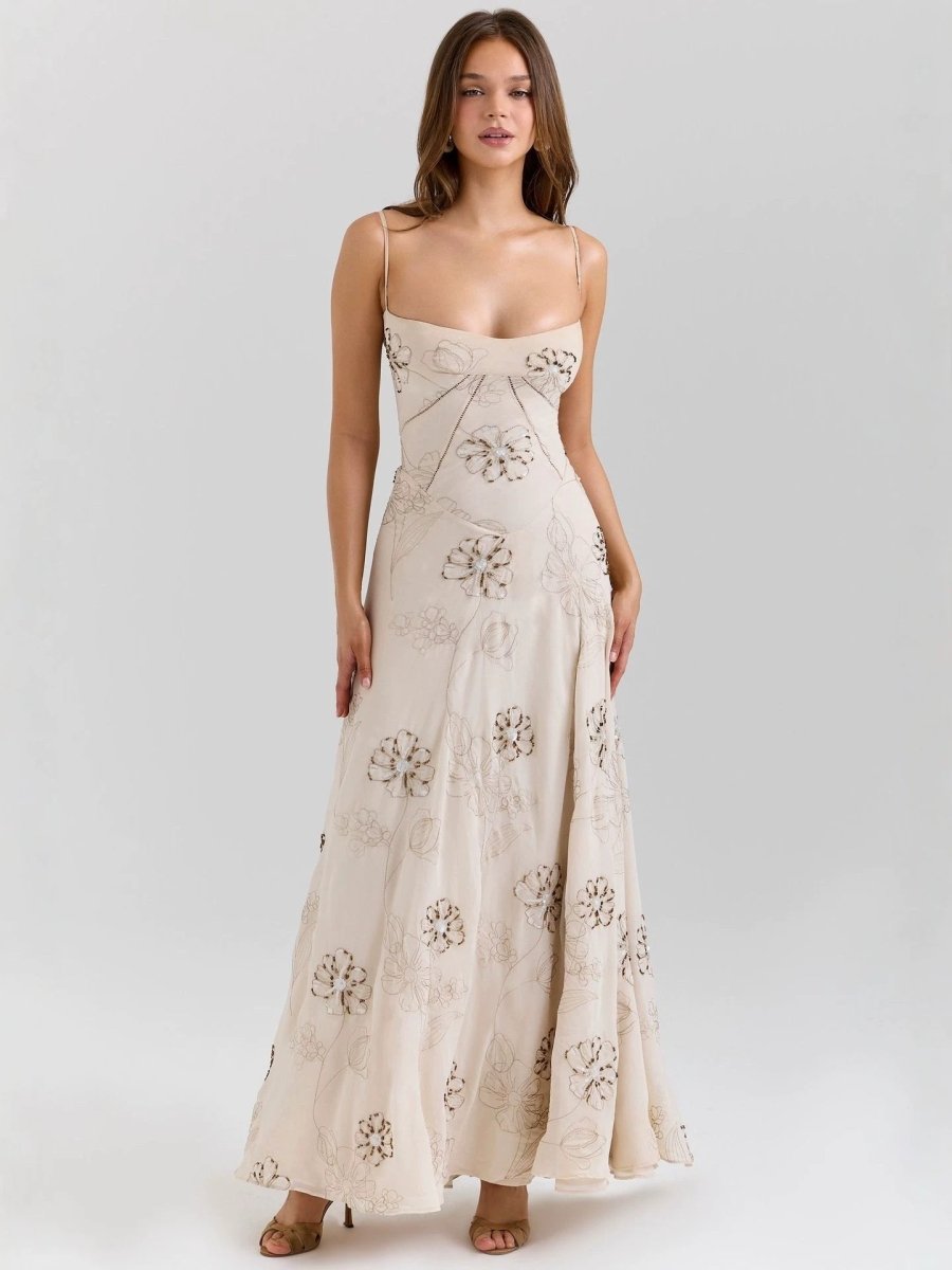 Ärmelloses Schnürkleid für Partys mit elegantem Trägerdesign