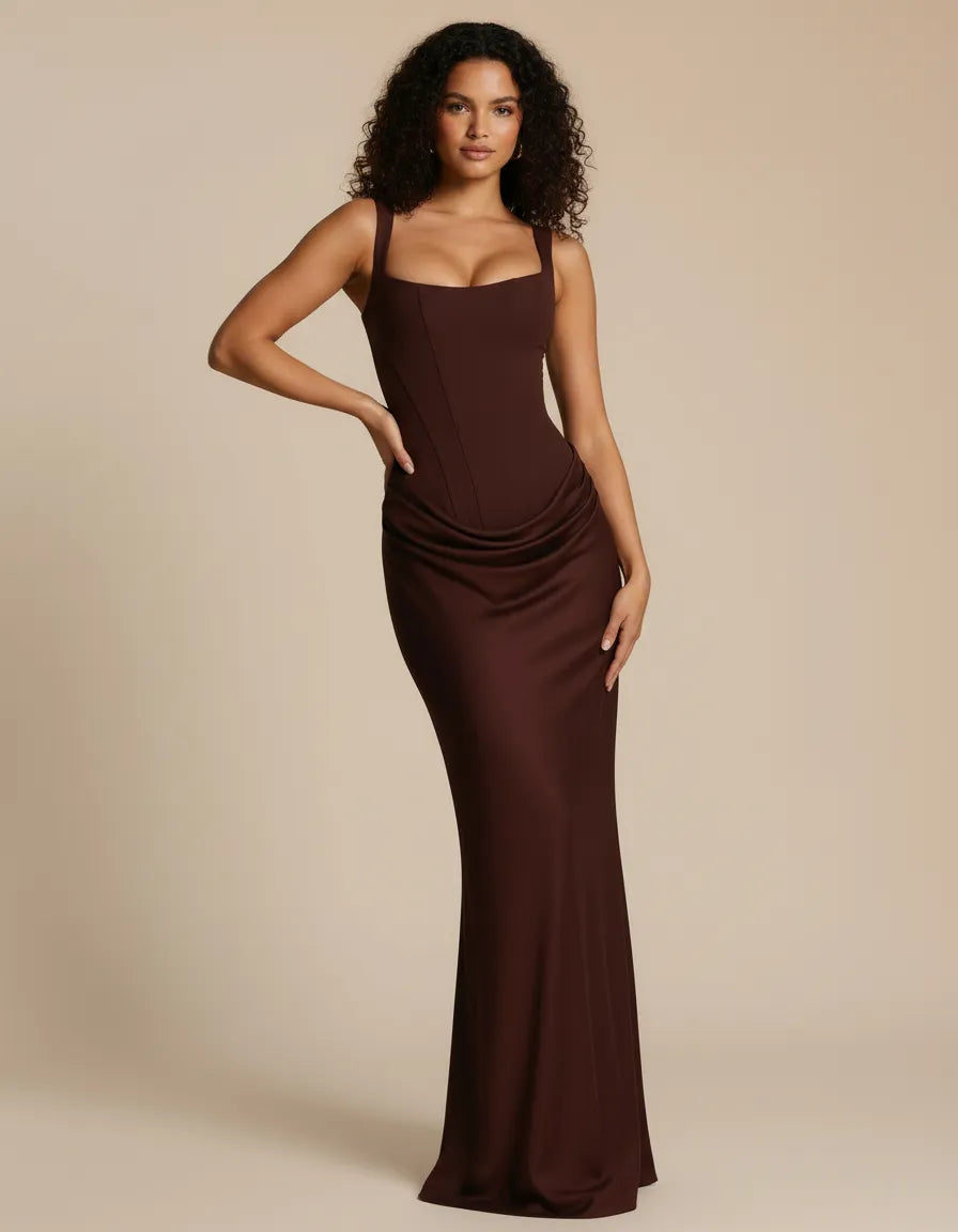 Amara Figurbetontes Midikleid