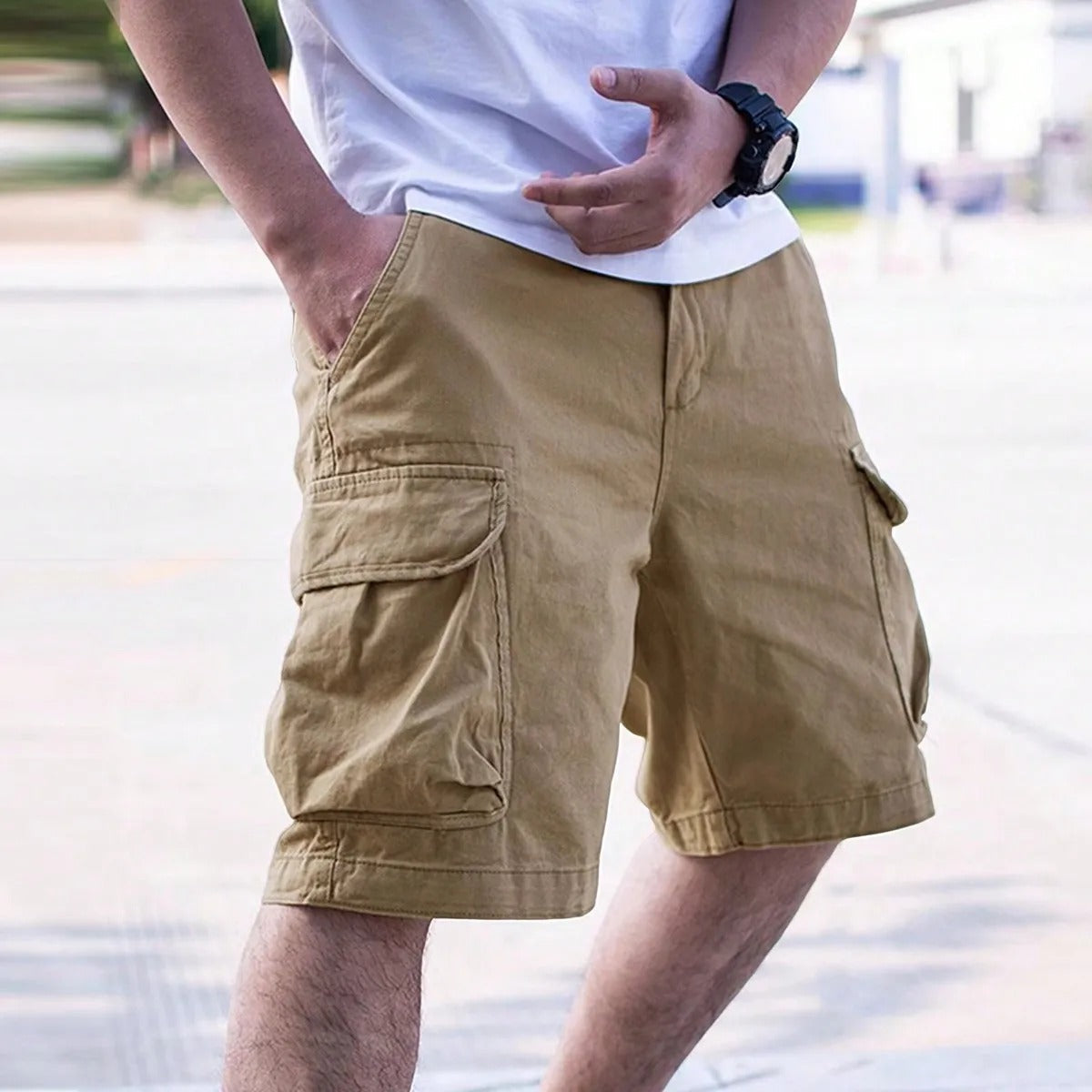 Herren-Cargoshorts mit gerader Passform