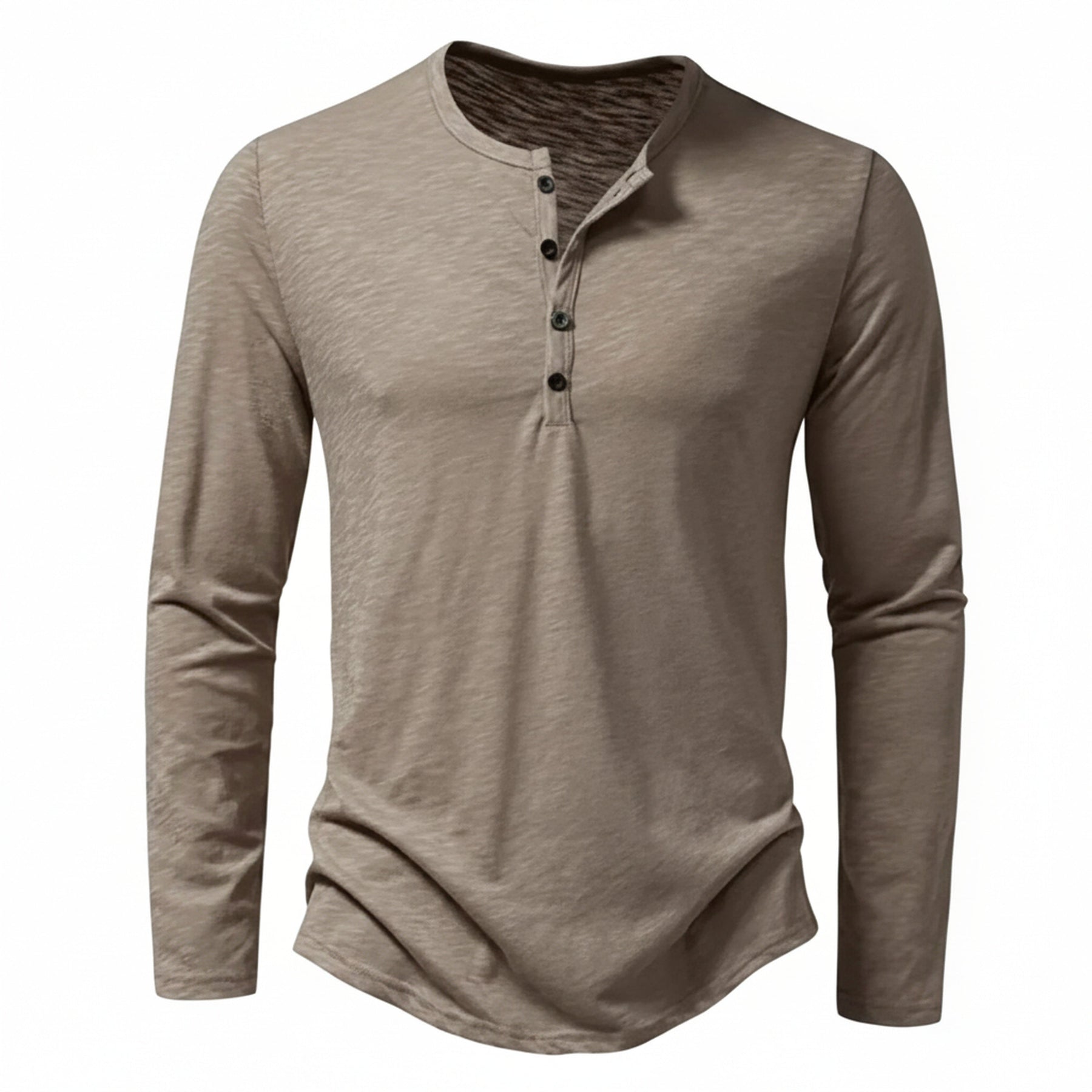 Herren-Henleyshirt mit Knopfleiste