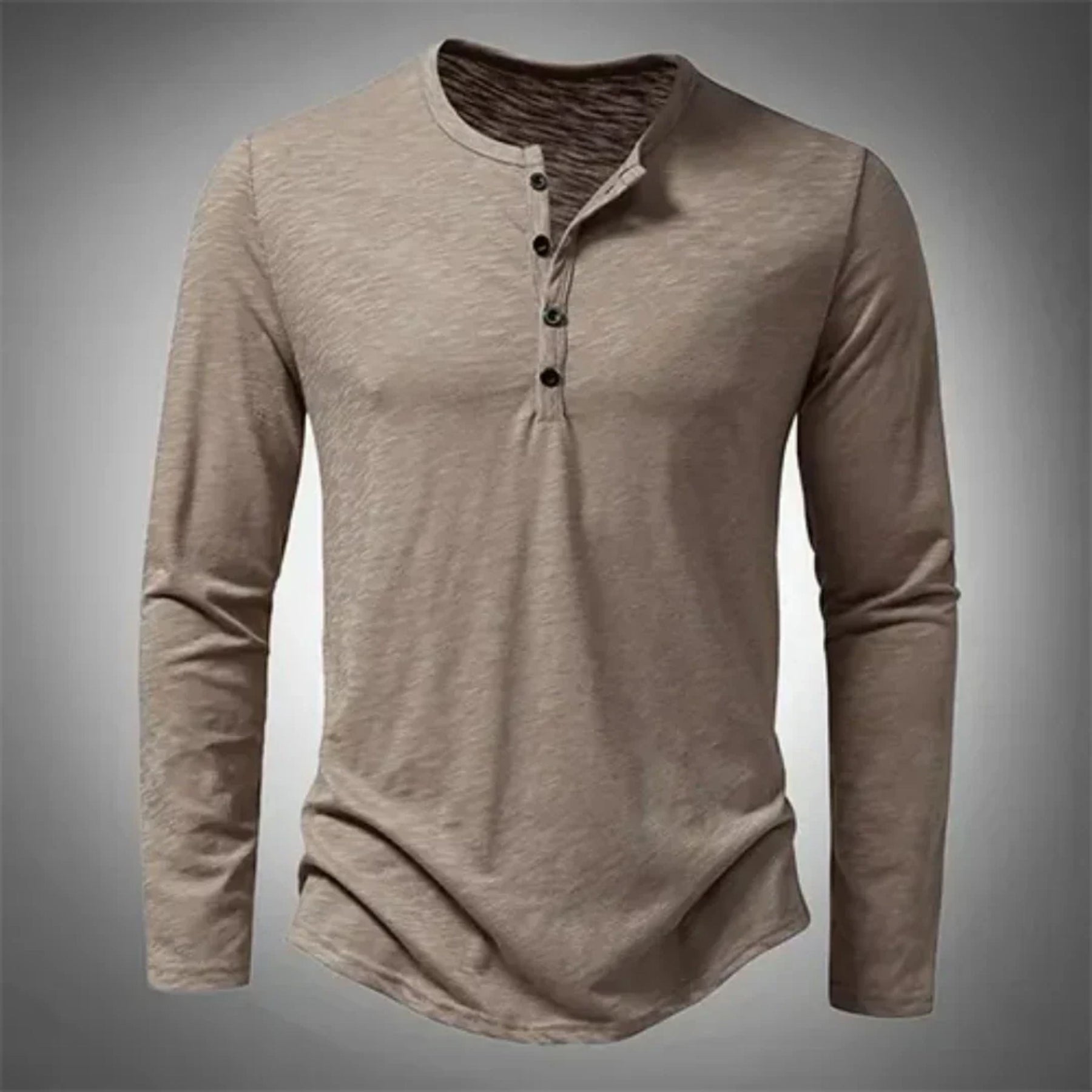 Herren-Henleyshirt mit Knopfleiste
