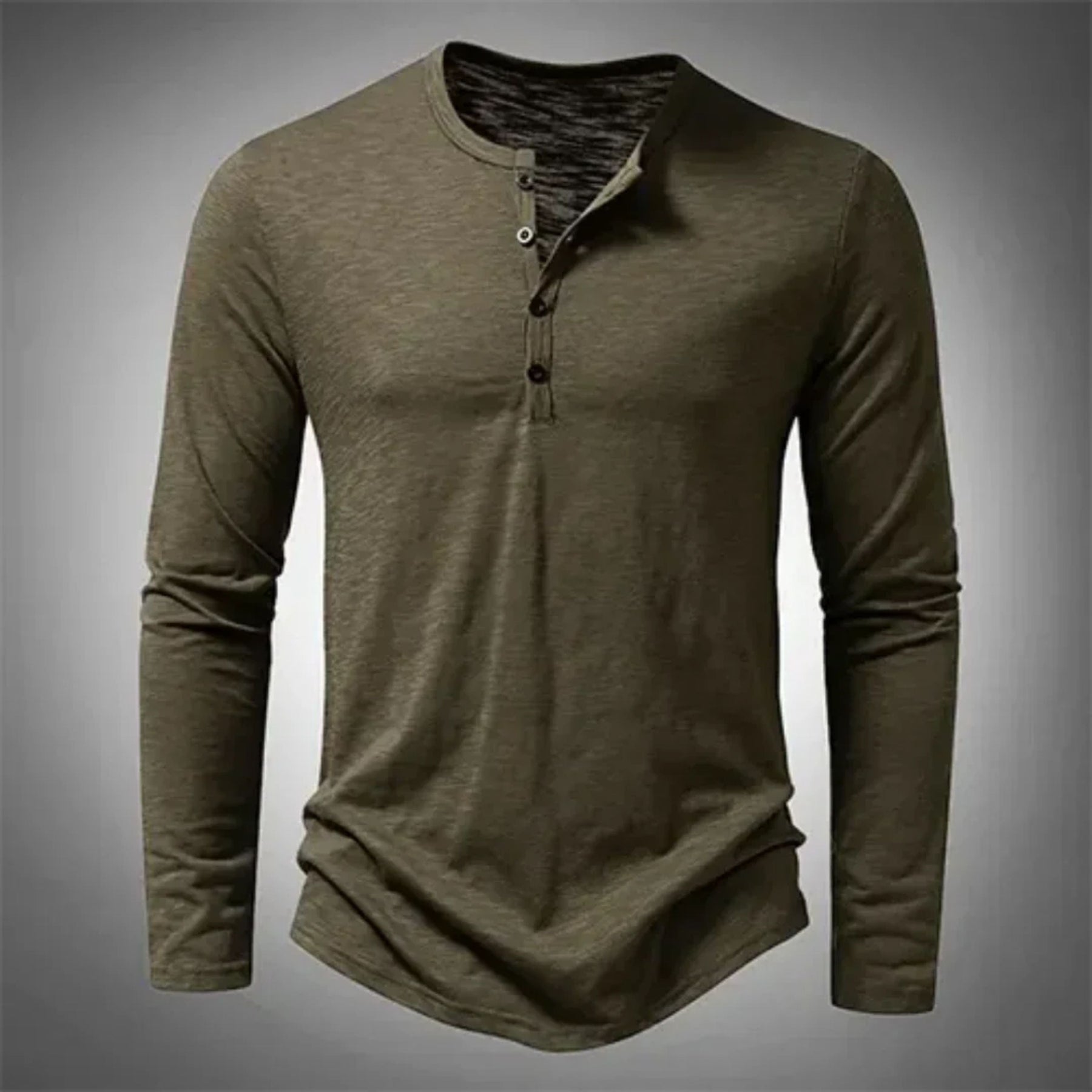 Herren-Henleyshirt mit Knopfleiste