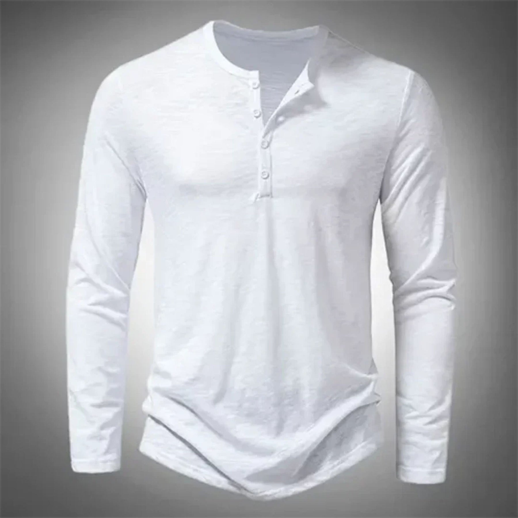 Herren-Henleyshirt mit Knopfleiste
