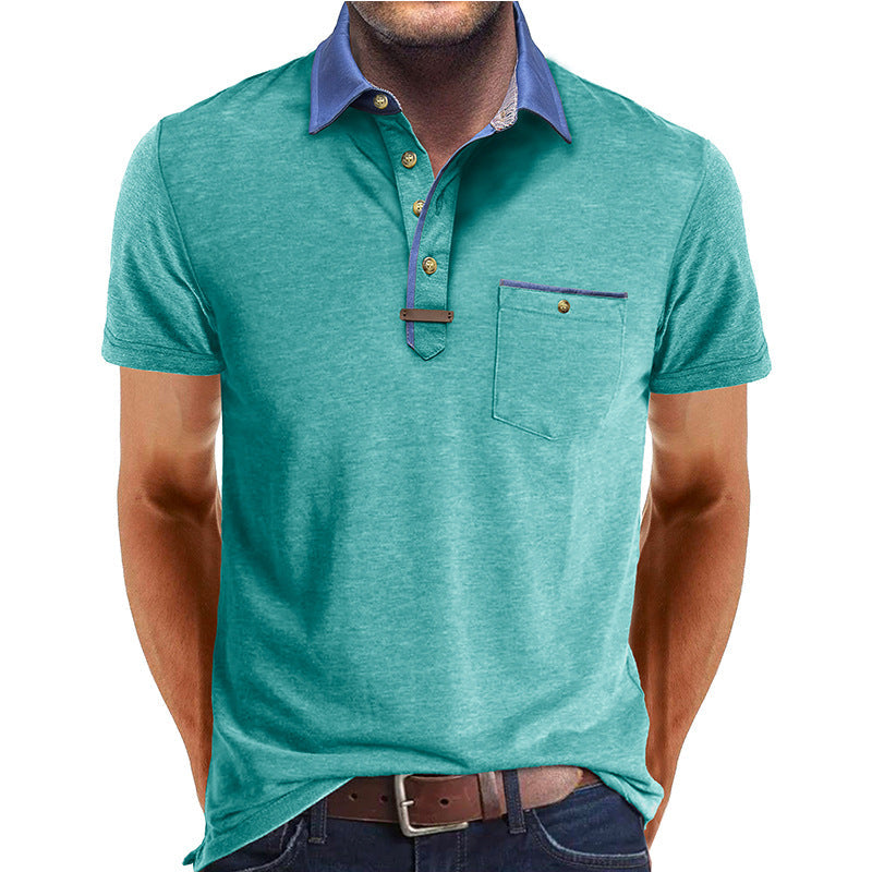 Herren-Poloshirt mit Kontrastkragen