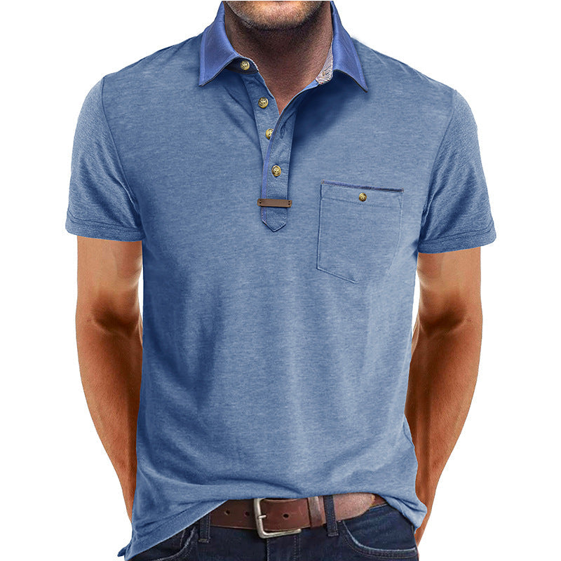 Herren-Poloshirt mit Kontrastkragen