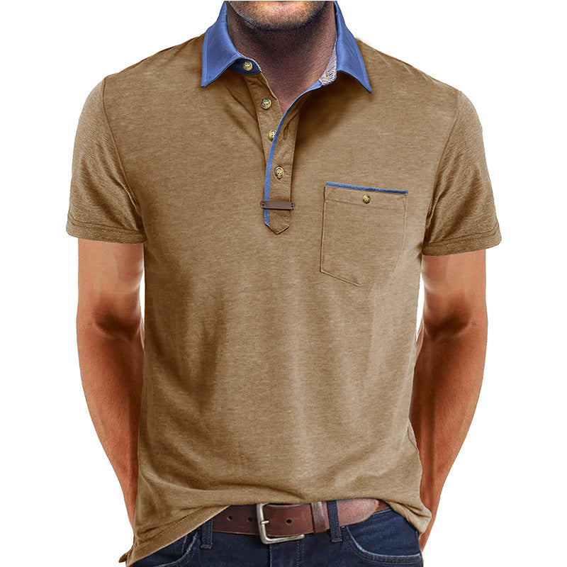 Herren-Poloshirt mit Kontrastkragen