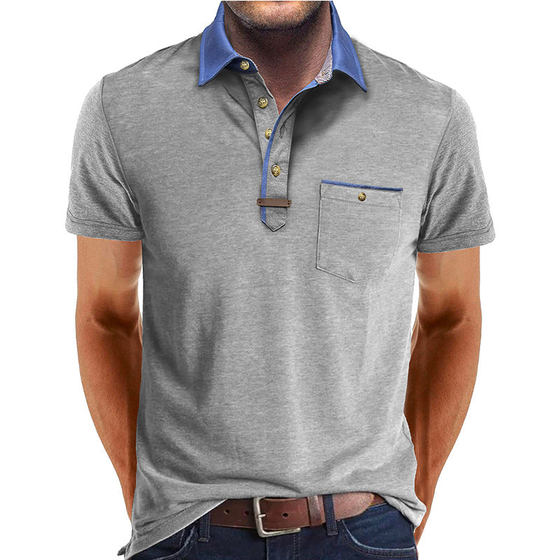 Herren-Poloshirt mit Kontrastkragen