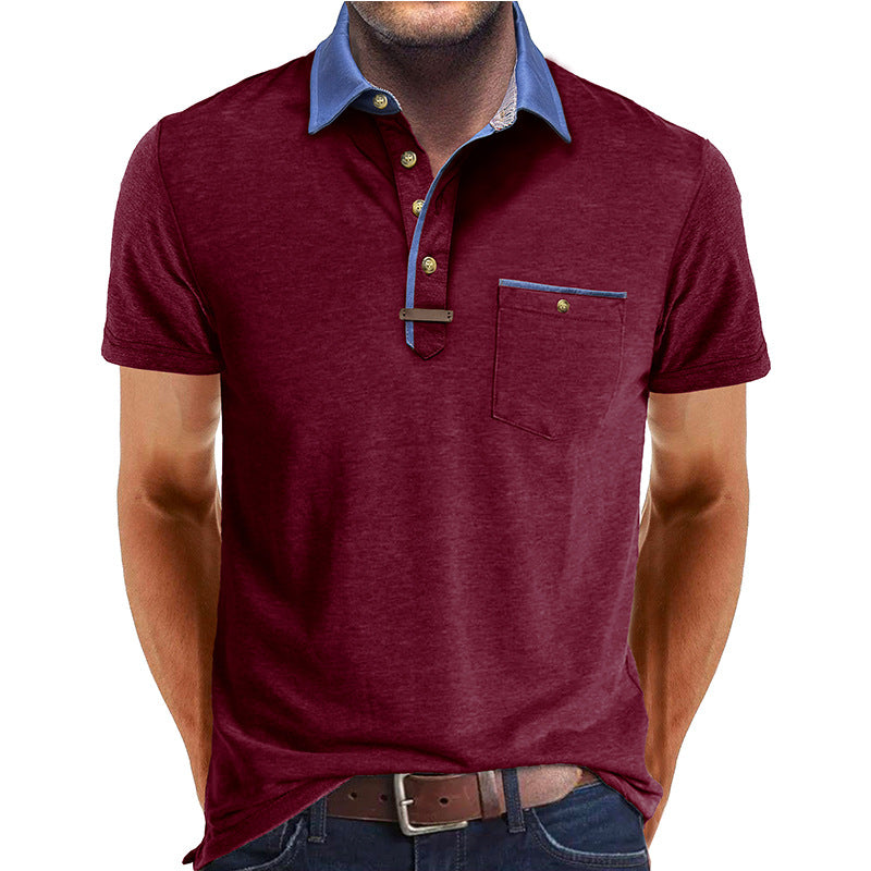 Herren-Poloshirt mit Kontrastkragen