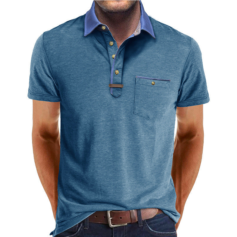 Herren-Poloshirt mit Kontrastkragen