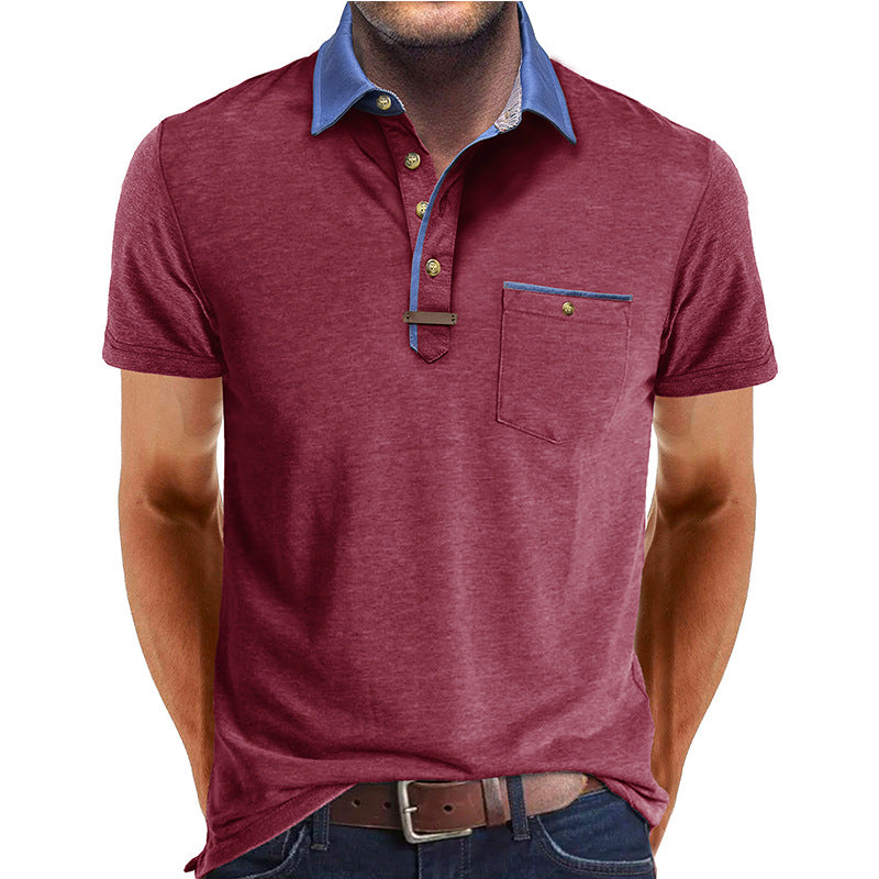 Herren-Poloshirt mit Kontrastkragen