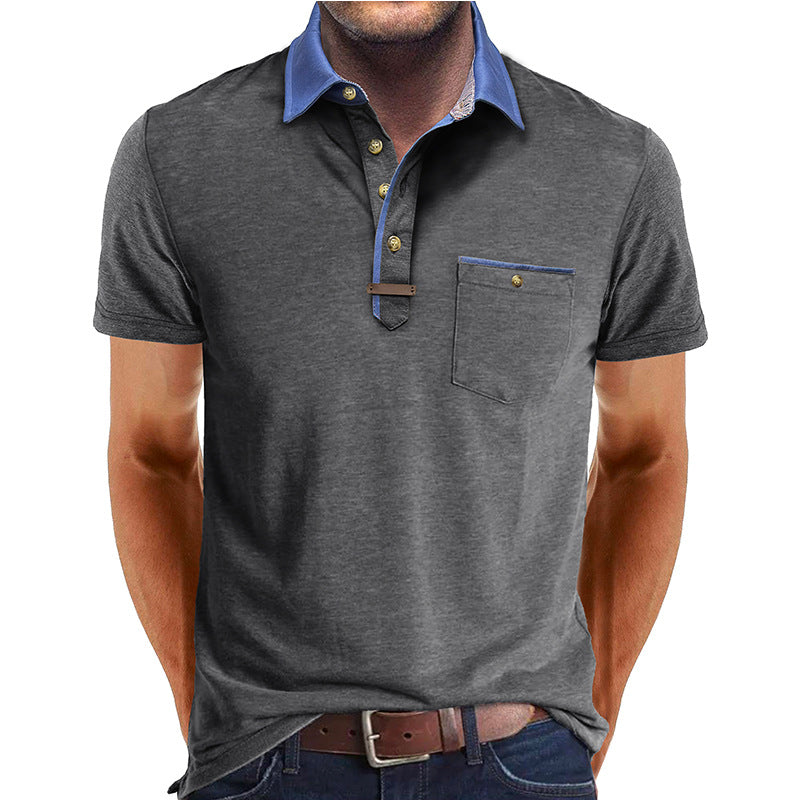Herren-Poloshirt mit Kontrastkragen