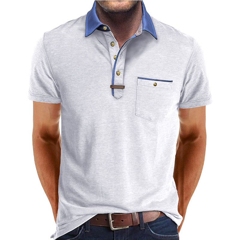 Herren-Poloshirt mit Kontrastkragen