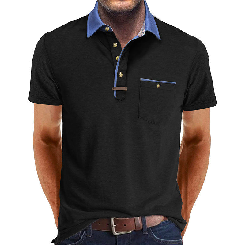 Herren-Poloshirt mit Kontrastkragen