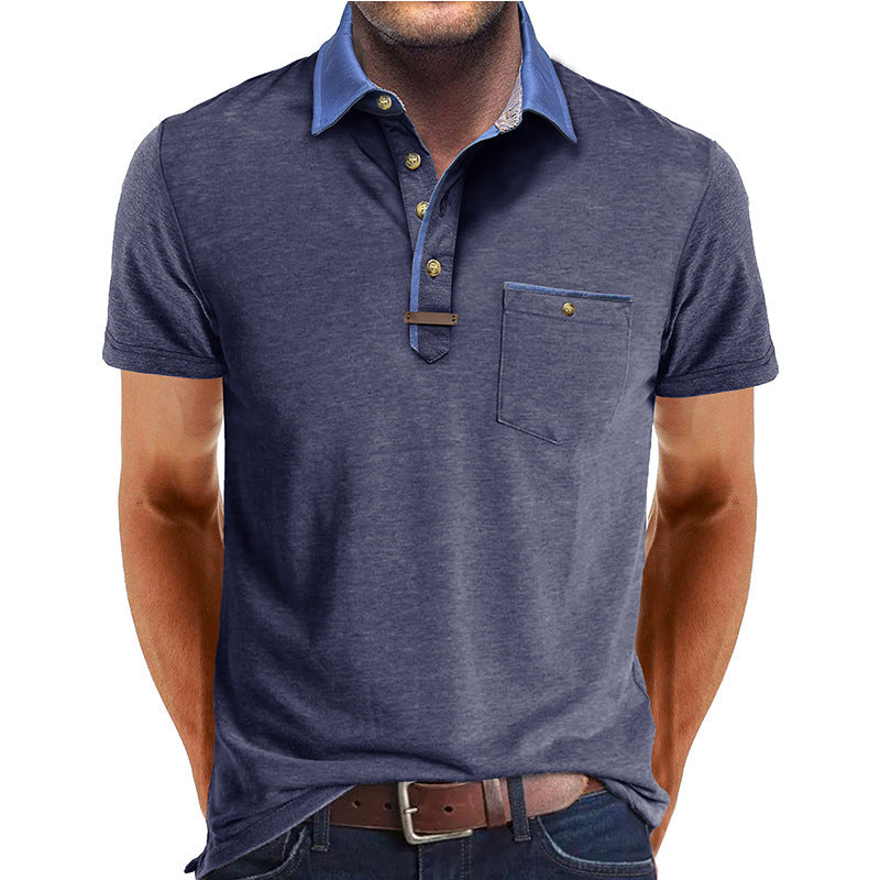Herren-Poloshirt mit Kontrastkragen