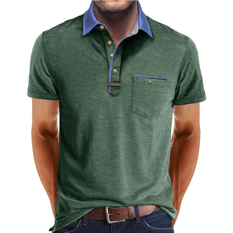 Herren-Poloshirt mit Kontrastkragen