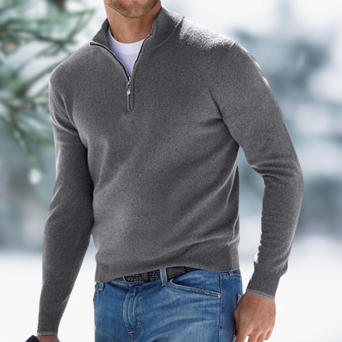 Alexander Pullover mit Viertelreißverschluss