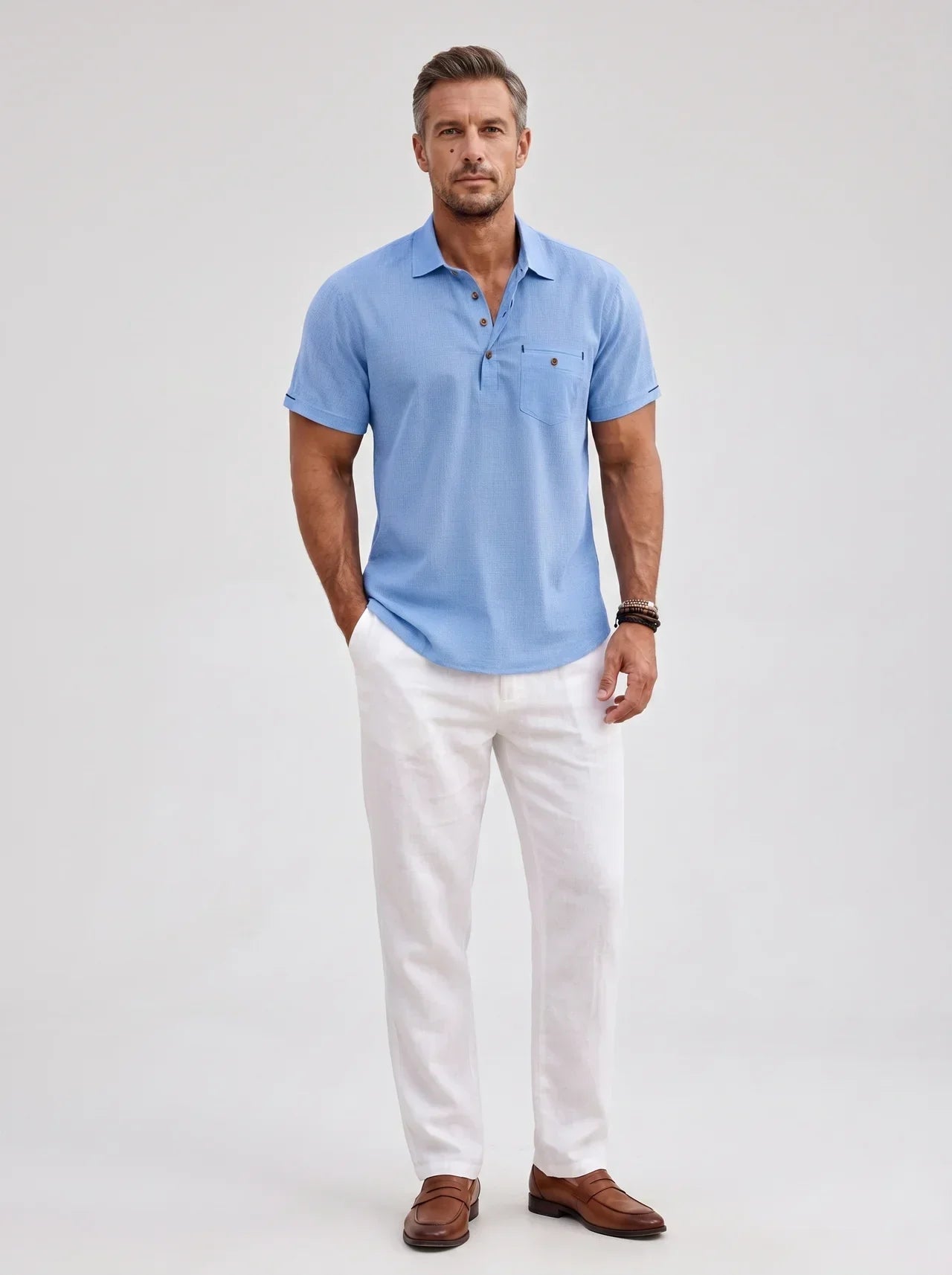 Herren-Poloshirt mit Brusttasche