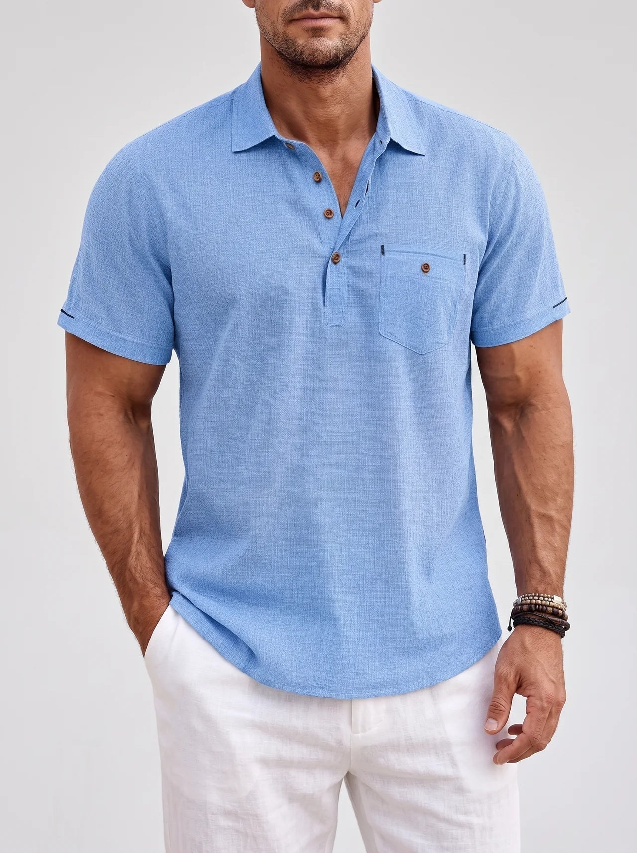 Herren-Poloshirt mit Brusttasche