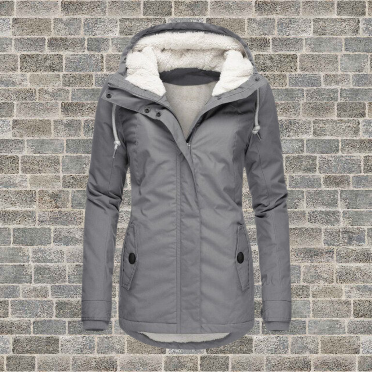 Gefütterter Parka Mit Kapuze