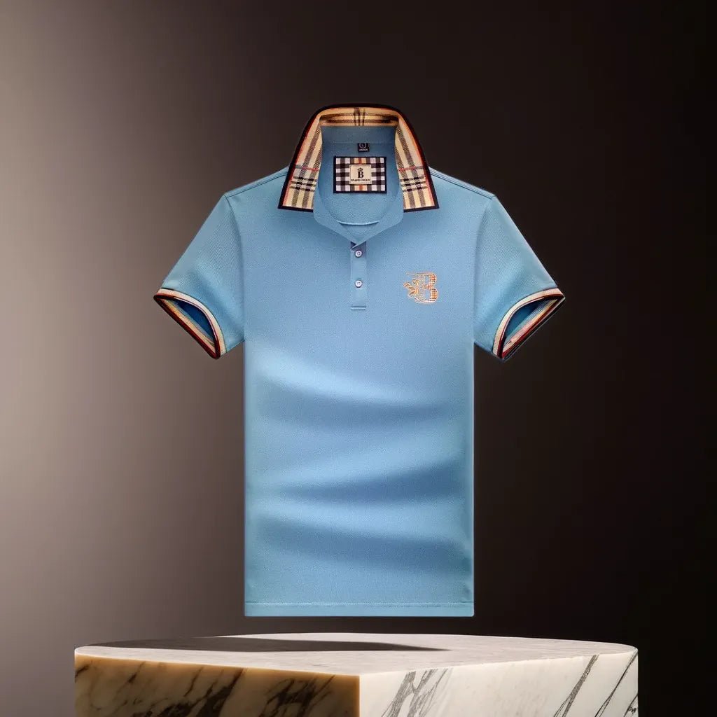 Herren-Poloshirt Mit Karokragen