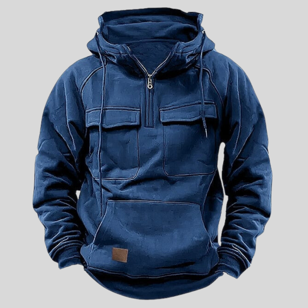 Herren-Kapuzenpullover Grau