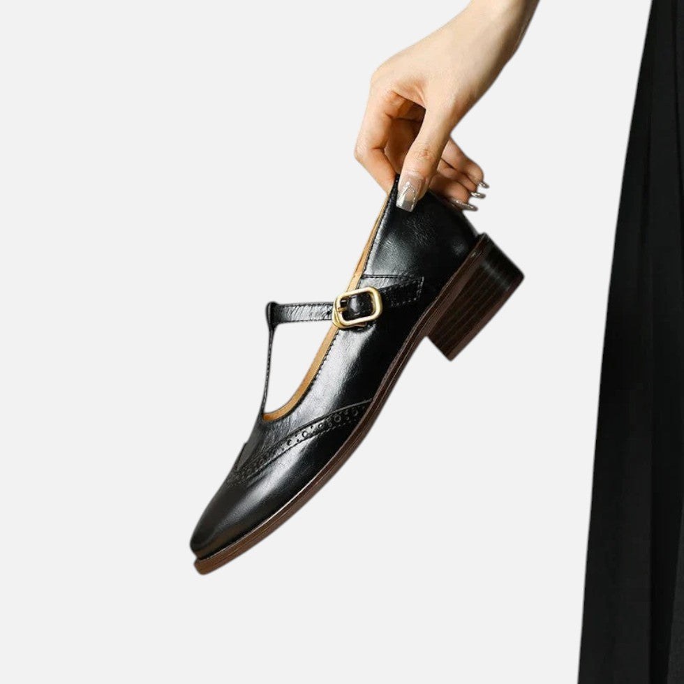Damen-Riemchenschuhe Mit Schnalle