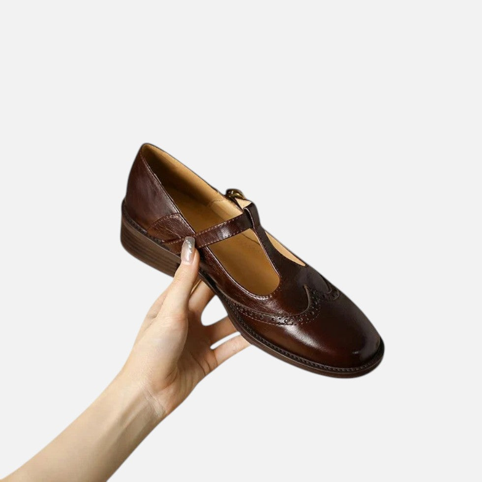 Damen-Riemchenschuhe Mit Schnalle