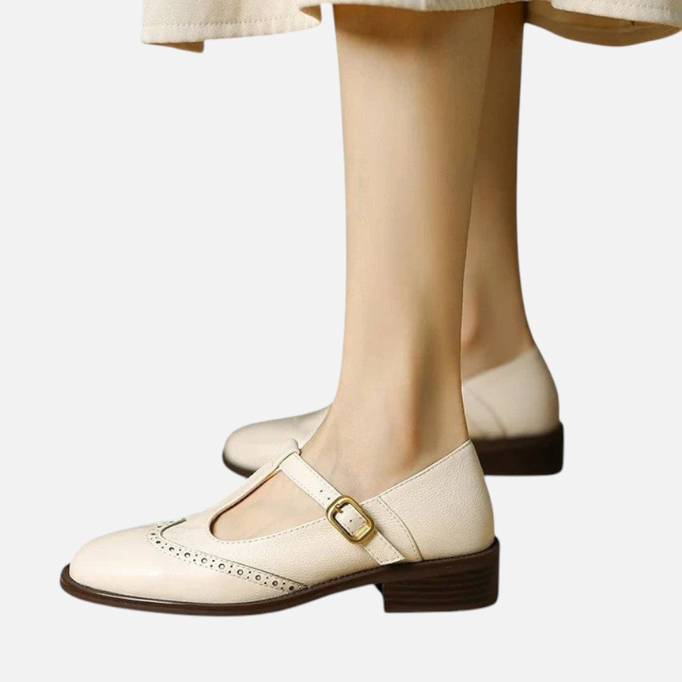 Damen-Riemchenschuhe Mit Schnalle