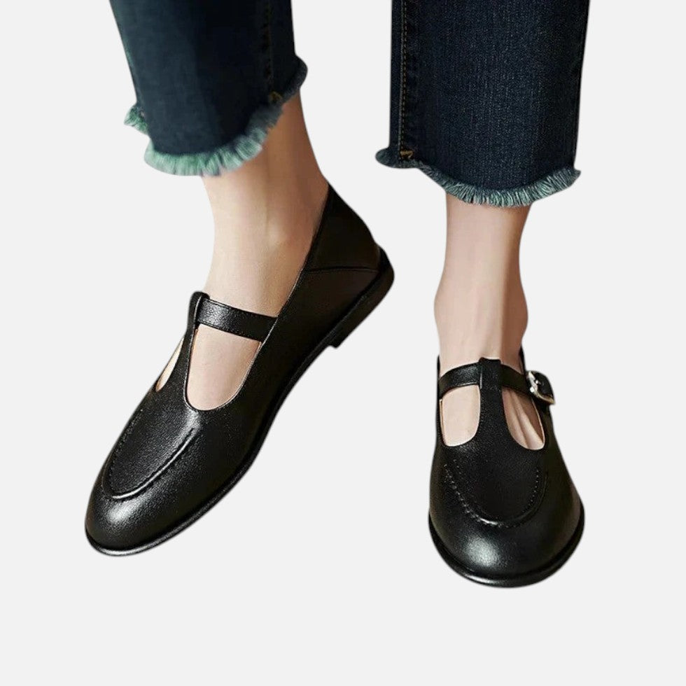 Damen-Riemchenschuhe Mit Schnalle