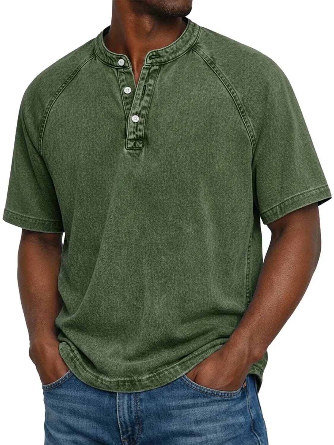 Locker Geschnittenes Henley