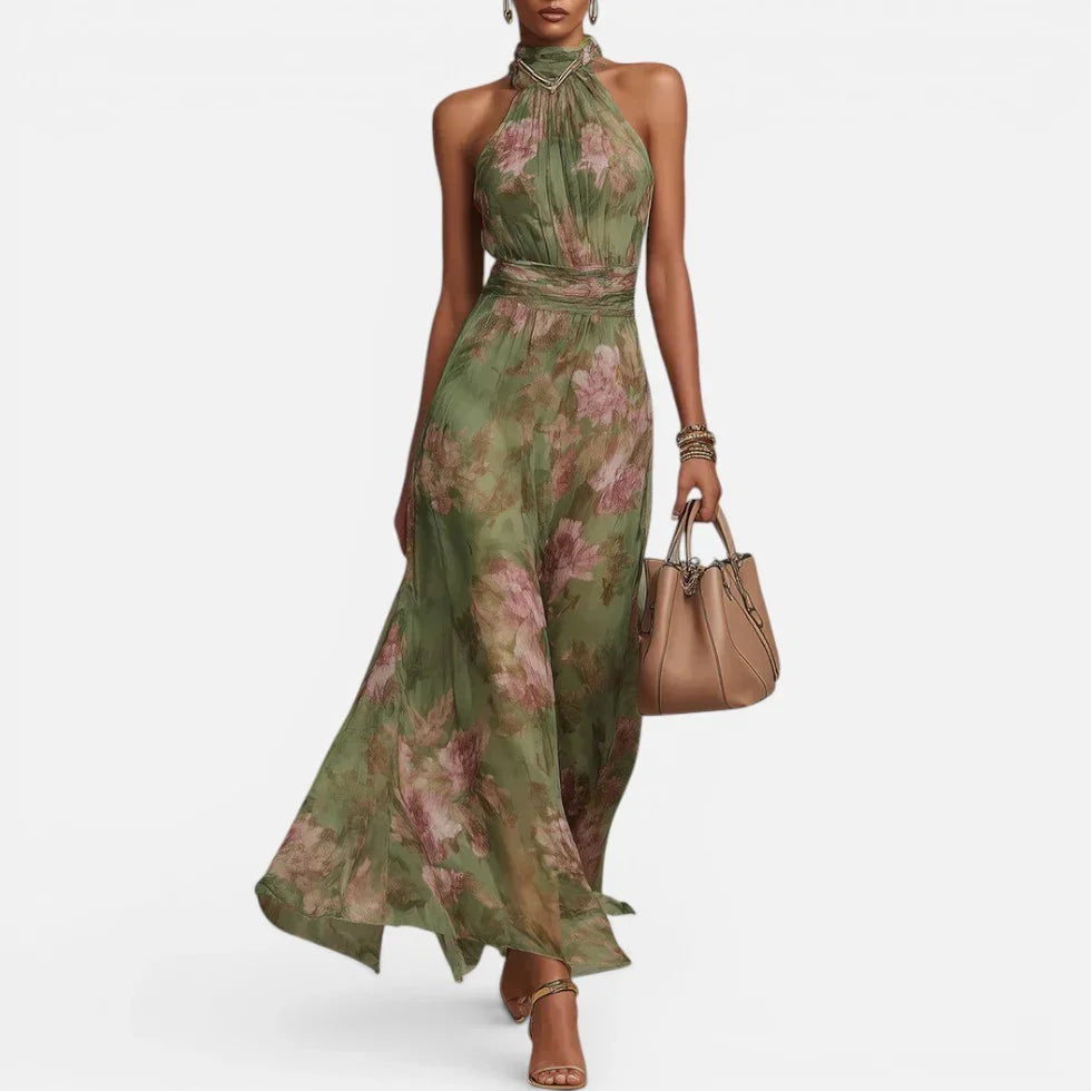 Ärmelloses Blumen-Maxikleid