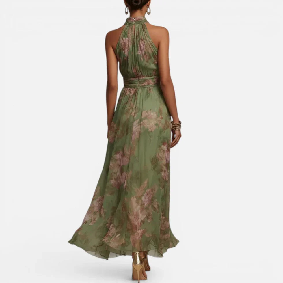 Ärmelloses Blumen-Maxikleid