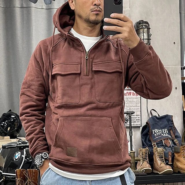 Herren-Kapuzenpullover Grau