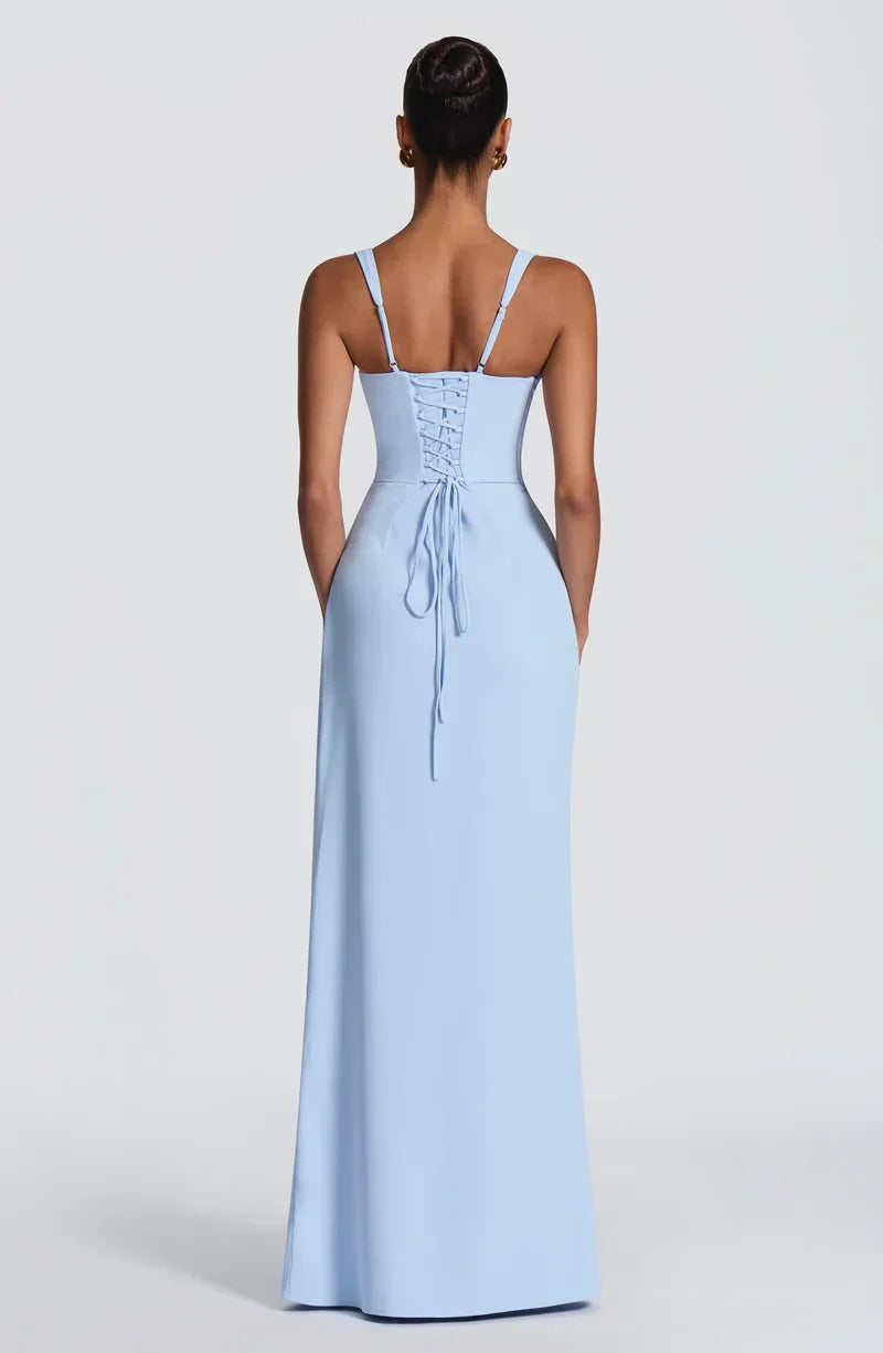 Laleh Maxikleid in Gletscherblau