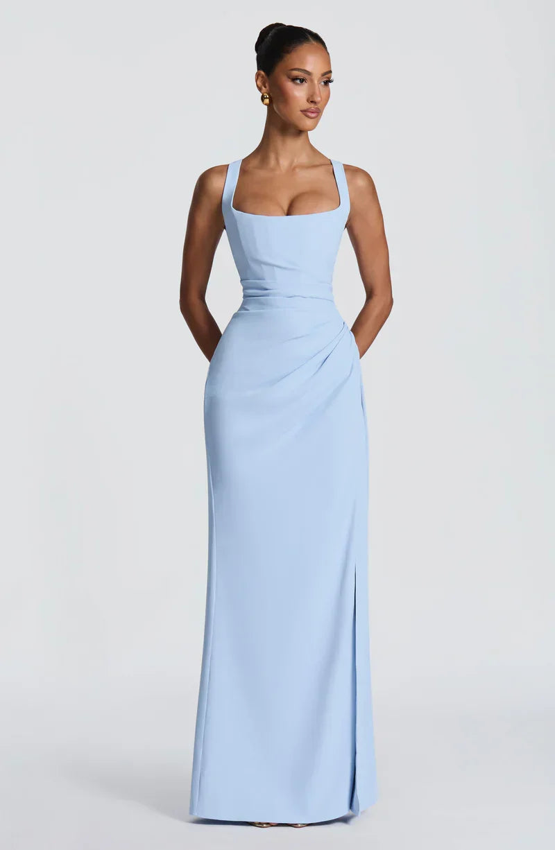 Laleh Maxikleid in Gletscherblau