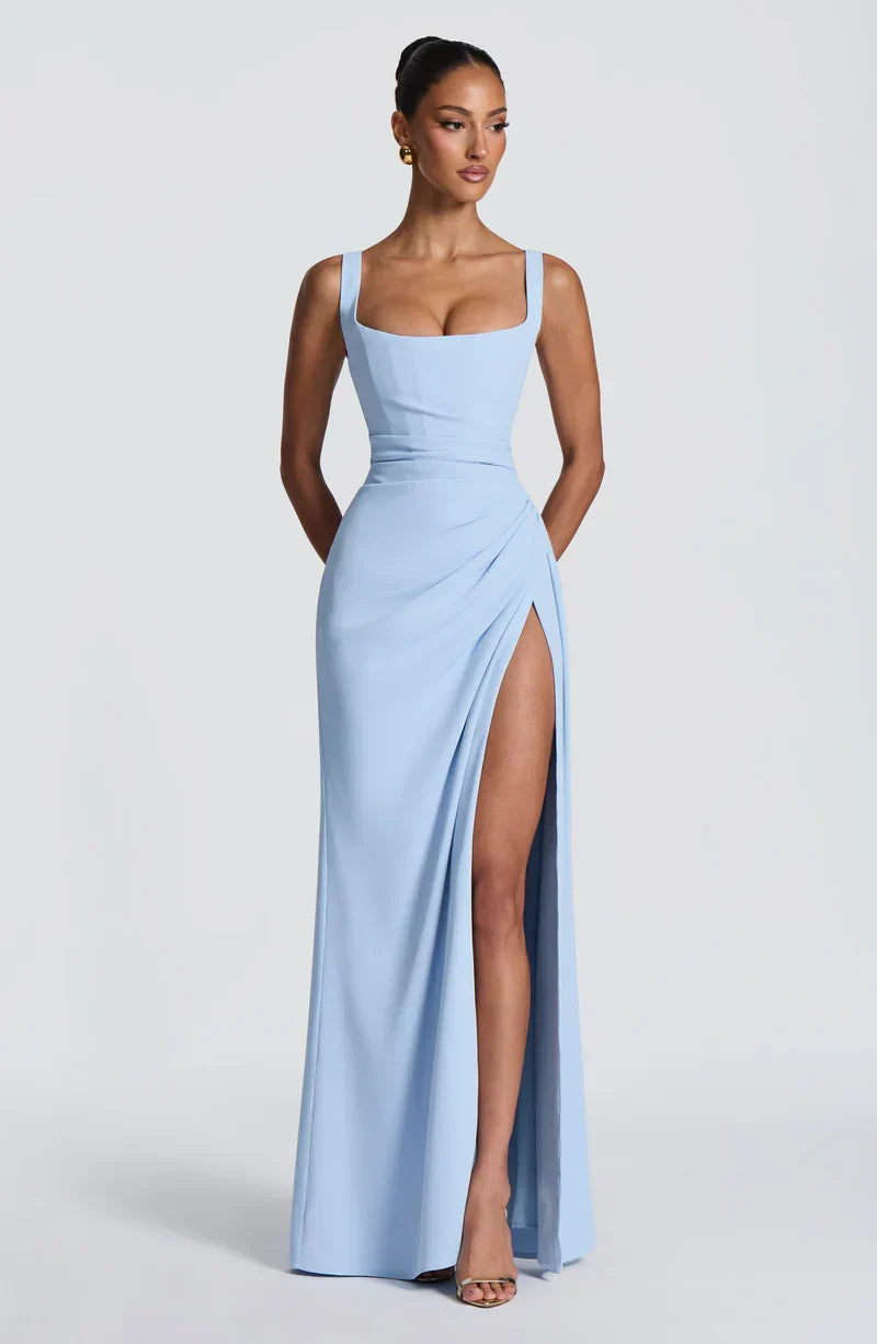 Laleh Maxikleid in Gletscherblau