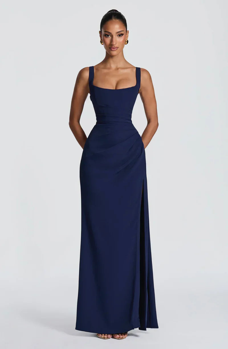 Laleh Maxikleid in Gletscherblau