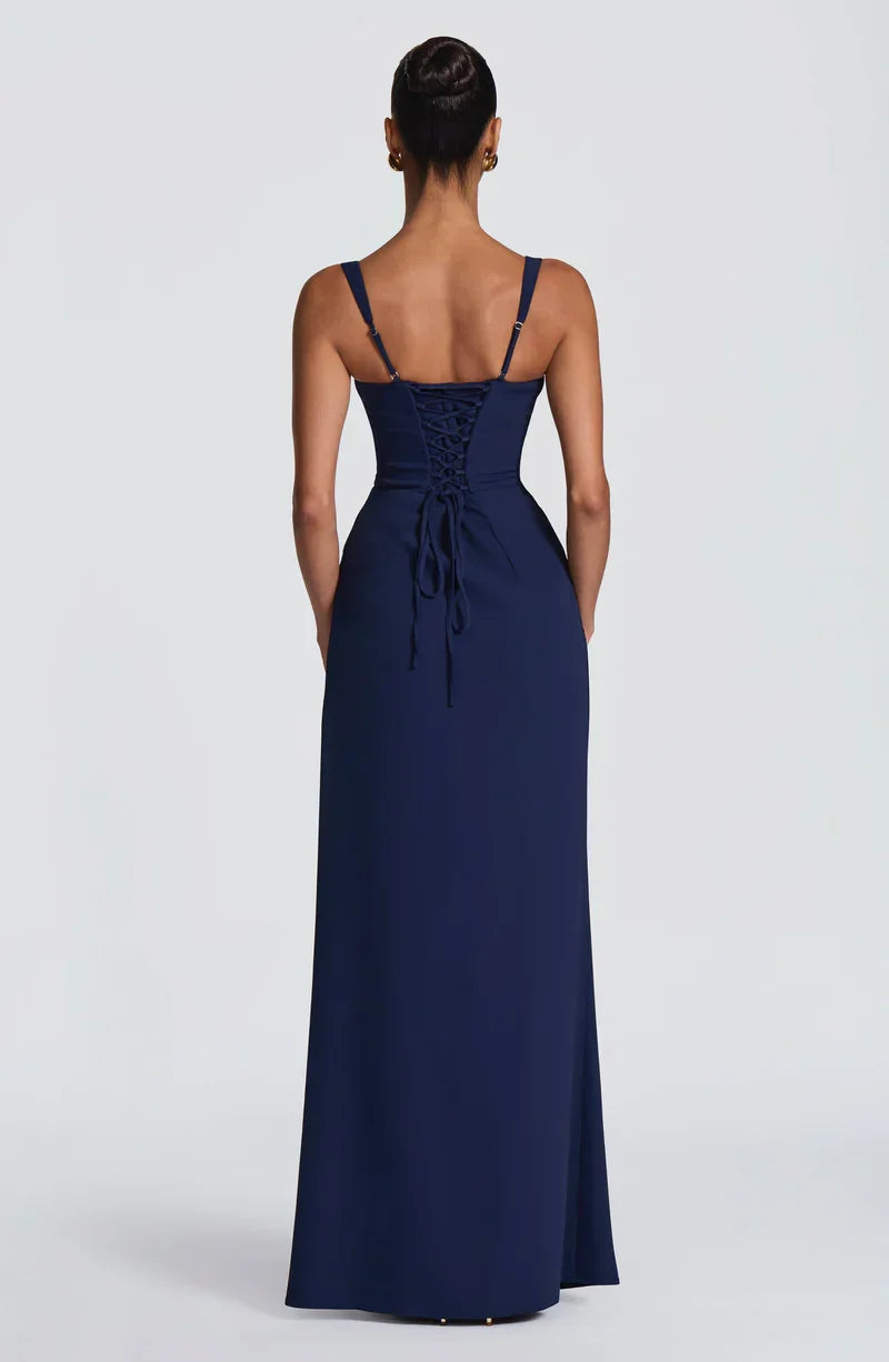 Laleh Maxikleid in Gletscherblau
