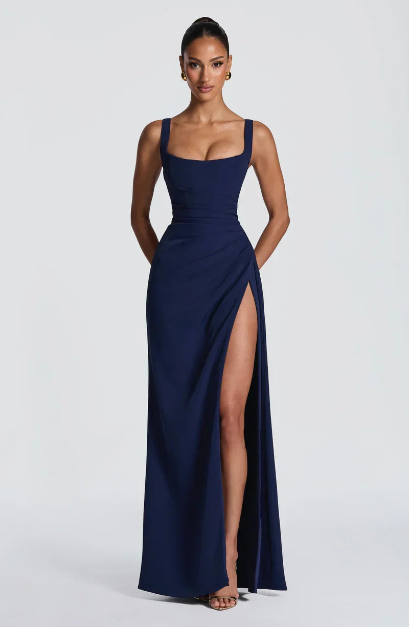 Laleh Maxikleid in Gletscherblau