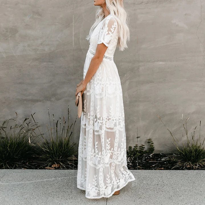 Ibiza Maxikleid mit Spitze