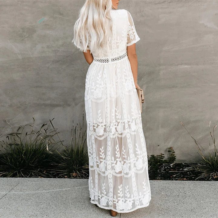 Ibiza Maxikleid mit Spitze