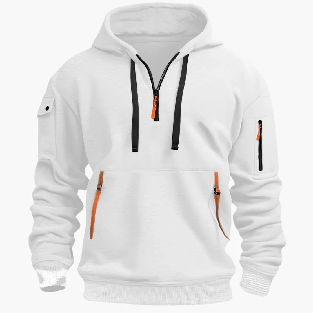 Herren-Kapuzenpullover mit Reißverschlusstaschen