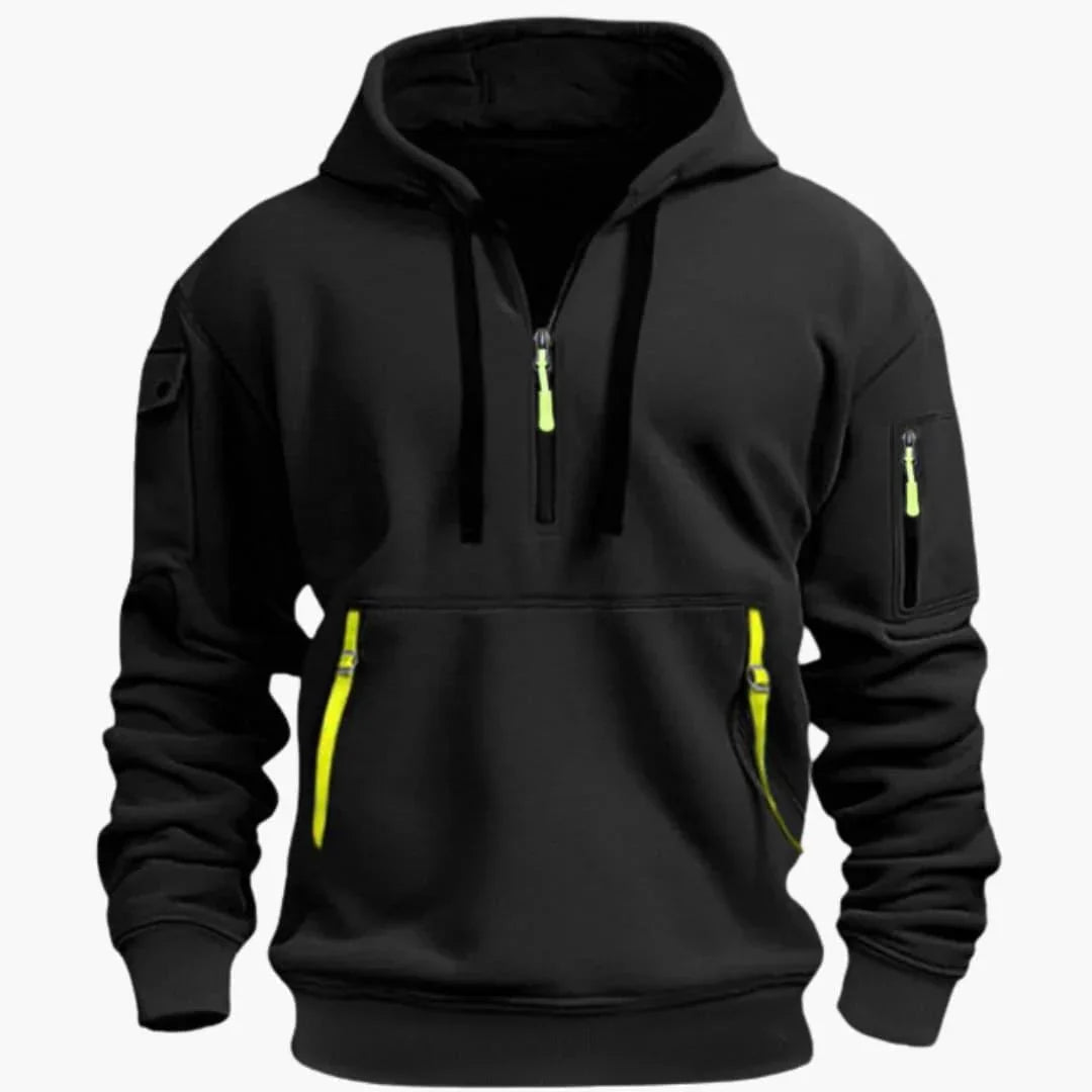 Herren-Kapuzenpullover mit Reißverschlusstaschen