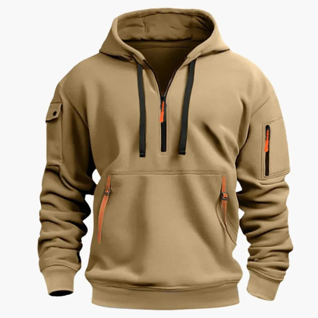 Herren-Kapuzenpullover mit Reißverschlusstaschen